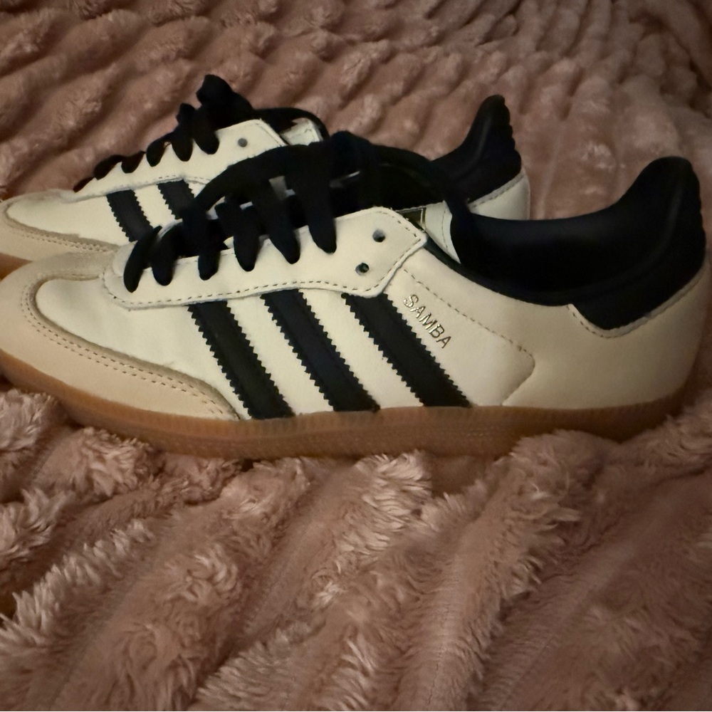 Adidas Samba Black and Cream Shoes